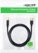 Kabel Ugreen US135 USB 2.0 AM do BM Kabel do druku 2 m Czarny (6957303828470) - obraz 3