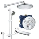 Душевая система скрытого монтажа GROHE QuickFix SmartControl UA202801R3 с верхним душем с изливом латунь хром CV030616 - изображение 1
