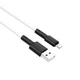 Кабель BOROFONE BX31 USB to iP Lightning 2.4A, 1m, silicone, TPE connectors, White - зображення 3