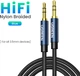 Кабель Ugreen AV112 3.5 мм Male to 3.5 мм Male Cable Gold Plated Metal Case with Braid 1 м Blue (6957303816859) - зображення 2