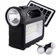 Многофункциональный LED-фонарь Gdtimes GD-101 с солнечной панелью/3 лампочки Черный - изображение 1