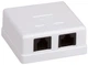 Комп'ютерна розетка подвійна комбінована Hypernet UTP RJ45 + RJ12 Cat.5e + Cat.3 неекранована зовнішня (MBD-UTP-86) - изображение 1