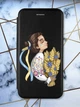 Чохол-книжка з малюнком на iPhone 7 Plus/8 Plus :: Чорний :: Українка з колосками (принт 172) - зображення 1