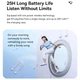 Наушники беспроводные Bluetooth гарнитура с микрофоном Baseus Bowie WM02 |BT5.3, 40/300mAh, 5h, Hi-Fi| White - изображение 11
