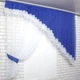 Кухонный комплект VR-Textil № 062к шторка с ламбрекеном синий с белым 200х170 см (50-614) - изображение 2