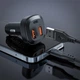 Автомобильное зарядное устройство Acefast B9 2 USB/ 1 Type-C 5A 66W PD QC черное - изображение 2