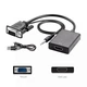 Адаптер Erston VGA Male - HDMI Female with 3.5 mm&USB cable (PCZ-2012) - зображення 2