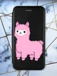 Чохол-книжка з малюнком на iPhone 7 Plus/8 Plus :: Чорний :: Лама рожева (принт 100) - зображення 1