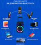 Портативна колонка JBK-807 з мікрофоном, акумуляторна колонка Bluetooth, переносна велика акустика 40Вт - зображення 10