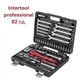 Набор инстументов 82 ед. INTERTOOL Professional, набор ключей, набор головок, автомобильный инструмент - изображение 1