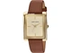 Женские часы ANNE KLEIN AK/2706CHHY Золото\Коричневый с прямоугольным корпусом - изображение 2