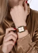 Женские часы ANNE KLEIN AK/2706CHHY Золото\Коричневый с прямоугольным корпусом - изображение 4