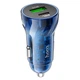 Автомобильное зарядное устройство с быстрой зарядкой HOCO Z47A |1USB/1Type-C, QC/PD, 30W/3A| blue - изображение 1