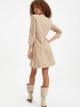 Платье короткое женское Trendyol TWOAW22EL0373 40 Mink (8683044207868) - изображение 5