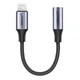 Кабель UGREEN US211 Lightning - 3.5mm F Cable 0.1m Gray (30756) - изображение 2