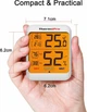 ThermoPro TP53 Комнатный термометр-гигрометр Цифровой измеритель влажности и температуры в помещении Профессиональный термогигрометр для дома с сенсорной подсветкой - изображение 2