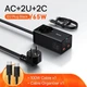 Зарядний пристрій Baseus GaN3 Pro 65W (2xUSB, 2xType-C+ розетка) + кабель USB-C 100W black - зображення 1