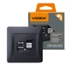 Розетка CAT6 одинарна комп'ютерна VIDEX BINERA чорний графіт - зображення 1