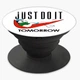Попсокет (Popsockets) держатель для смартфона JUSTDOIT tomorrow (Просто сделай это завтра) (8754-2007-BK) Черный - изображение 3