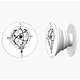Попсокет (Popsockets) держатель для смартфона Роза ветров (8754-2040-WT) Белый - изображение 4