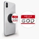Попсокет (Popsockets) держатель для смартфона Hello, my name is (8754-2004-BK) Черный - изображение 1