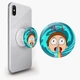 Попсокет (Popsockets) держатель для смартфона Рик Санчез и Морты Смит Рик и Морты (Rick and Morty) (8754-2946-WT) Белый - изображение 1