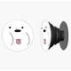Попсокет (Popsockets) держатель для смартфона Белый медведь Вся правда о медведях (We Bare Bears) (8754-2662-BK) Черный - изображение 4