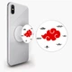Попсокет (Popsockets) держатель для смартфона Облако Акацуки Наруто (Akatsuki Naruto) (8754-3044-WT) Белый - изображение 1