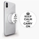 Попсокет (Popsockets) держатель для смартфона Keep Calm (8754-2009-WT) Белый - изображение 1