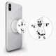 Попсокет (Popsockets) держатель для смартфона Скелетон (8754-2085-WT) Белый - изображение 1