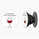 Попсокет (Popsockets) держатель для смартфона Не моя вина, что я хочу вина (8754-1783-BK) Черный - изображение 7
