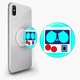 Попсокет (Popsockets) держатель для смартфона Маска(Mask) (8754-1979-WT) Белый - изображение 1