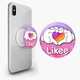 Попсокет (Popsockets) тримач для смартфона Likee (8754-1711-WT) Білий - зображення 1