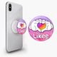 Попсокет (Popsockets) тримач для смартфона Likee (8754-1711-WT) Білий - зображення 2