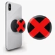 Попсокет (Popsockets) держатель для смартфона Красный Крестик (8754-1407-BK) Черный - изображение 2
