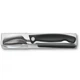 Столовый набор ложка вилка нож Швейцария 3 шт. с черной ручкой 220777 - изображение 3