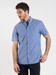 Сорочка GANT The Broadcloth Reg Ss Bd 3046401 S College Blue (7325702113296) - зображення 1