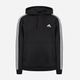 Худі утеплене чоловіче Adidas 3 Stripe Fleece Hoody GK9072 2XL Черное (4064045329195 ) - зображення 5