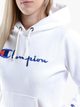 Bluza damska z kapturem kangurka Champion 111555-WW001 L Biała (8056426112133) - obraz 3