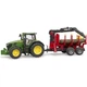Спецтехника Bruder трактор John Deere 7R 350 с прицепом, краном и бревнами (03154) - изображение 7
