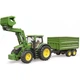 Спецтехника Bruder трактор John Deere 7R 350 с погрузчиком и прицепом (03155) - изображение 6