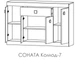 Комод для вітальні / спальні ДСП Соната 7 1400х380х930 мм дуб сонома + білий колір Everest - зображення 4