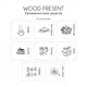 Книга для рецептів в подарунок бабусі, 100 аркушів, Темне дерево, WOODPRESENT - зображення 4
