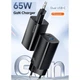 Сетевое зарядное устройство Toocki GAN 65W 2 type-c Black (с кабелем) - изображение 7