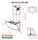 Бежевая наклонная кухонная вытяжка Perfelli DN 6452 D 850 IV LED. настенная декоративная, шириной 60 см - изображение 5
