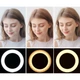 Кольцевая светодиодная лампа LED Filling Lamp M-20 LED 20 см с зажимом для телефона - изображение 4