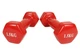 Гантель EasyFit GoDo 1.5 кг 1 шт (EF-GD15R) з вініловим покриттям червона цілісна лита нерозбірна для фітнесу - зображення 2