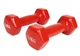 Гантель EasyFit GoDo 1.5 кг 1 шт (EF-GD15R) з вініловим покриттям червона цілісна лита нерозбірна для фітнесу - зображення 3