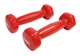 Гантель EasyFit GoDo 0.5 кг 1 шт (EF-GD05R) з вініловим покриттям червона цілісна лита нерозбірна для фітнесу - зображення 3