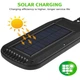 Уличный фонарь прожектор Solar 3,7 W-2400 мАч с солнечной панелью и пультом ДУ, сенсор движения, водонепроницаемый Черный - изображение 6